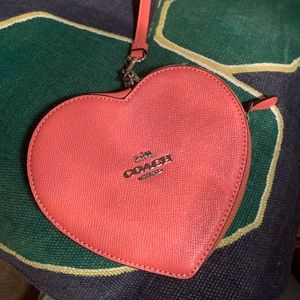 Coach Bags - Coach Heart Shaped Crossgrain Leather Wristlet Coach Bags - Coach Heart Shaped Crossgrain Leather Wristlet